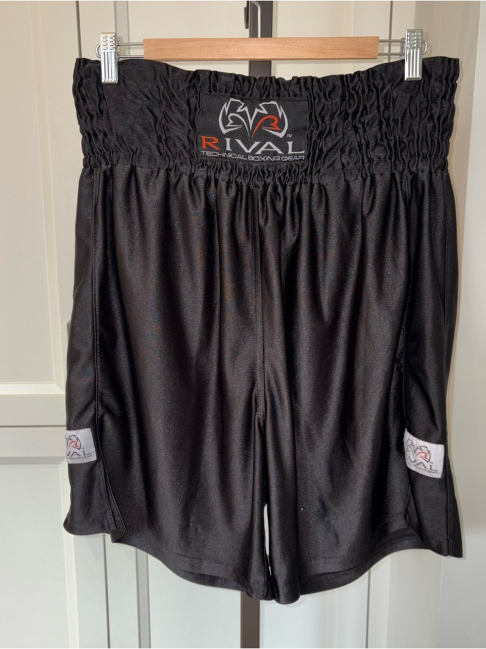 Rival Dazzle Technical Boxing Shorts Stretch Athletic Trunks Black Size Large